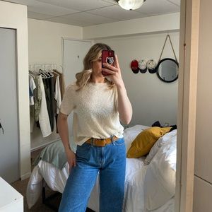 Open back knitted T-shirt